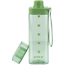 Пляшечка для води квадратна, 550 мл, зелена, K24-1209-2 Kite