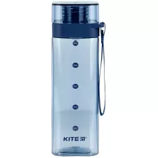 Пляшечка для води квадратна, 550 мл, блакитна, K24-1209-1 Kite
