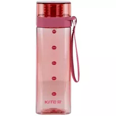 Пляшечка для води квадратна, 550 мл, рожева, K24-1209-3 Kite