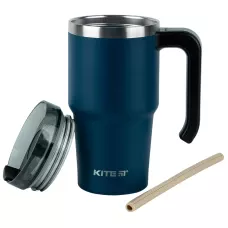 Термокружка з ручкою 600 мл, смарагдова K24-1207-2 Kite