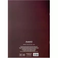 Зошит для записів А4 48 арк., кліт., бордовий, 4780-8-A