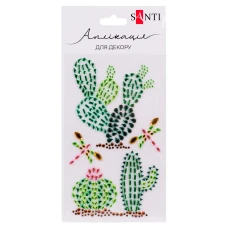 Аплікація SANTI зі страз самоклеючих «Trendy Cactus», 9.5*15 см.,.742536