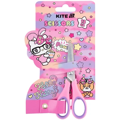 Ножиці дитячі з гум. вставками, 13см. Hello Kity HK25-123 Kite
