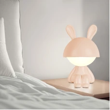 Світильник-нічник LED з акумулятором Cute Bunny, персиковий K25-316-1-4 Kite