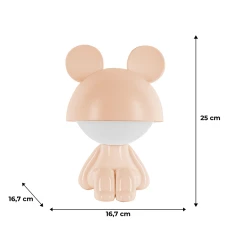Світильник-нічник LED з акумулятором Cute Mouse, персиковий K25-316-2-4 Kite