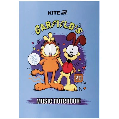 Зошит для нот А4, 20арк, Garfield GF25-404 Kite