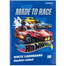 Картон білий двостор. (10арк) A4 Hot Wheels HW24-254 Kite