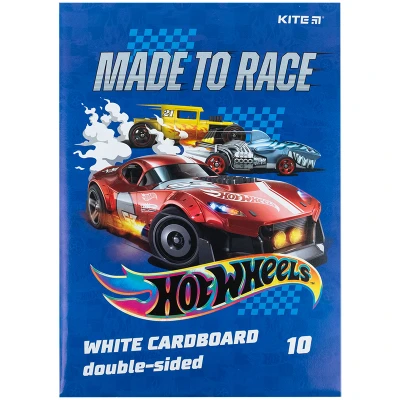 Картон білий двостор. (10арк) A4 Hot Wheels HW24-254 Kite