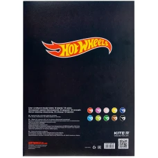 Картон кольоровий двостор. (10арк/10кол), А4 Hot Wheels HW24-255 Kite