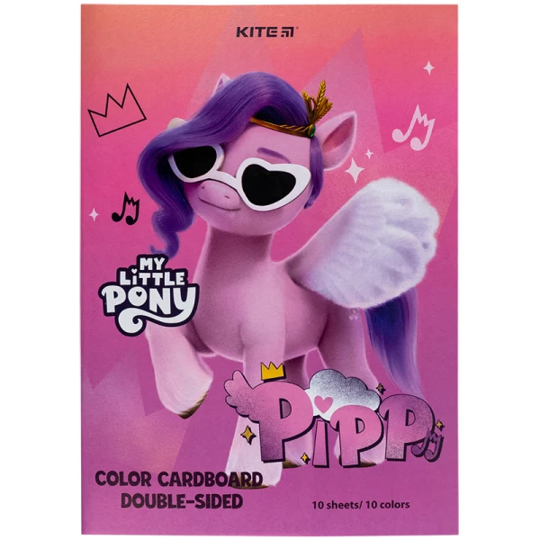 Картон кольоровий двостор. (10арк/10кол), А4 My Little Pony LP24-255 Kite