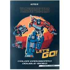 Картон кольоровий двостор. (10арк/10кол), А4 Transformers TF24-255 Kite