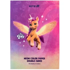 Папір кольоровий неон. (10арк/5кол)  А4 My Little Pony LP24-252 Kite