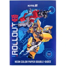 Папір кольоровий неон. (10арк/5кол)  А4 Transformers TF24-252 Kite