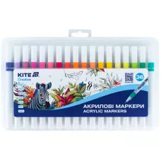 Маркери акрилові, набір 36шт, Kite Creative, K-1158