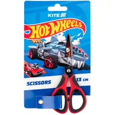 Ножиці дитячі з гум. вставками, малюнок на лезах, 13см. Hot Wheels HW25-148 Kite