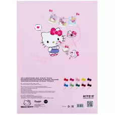 Картон кольоровий двостор. (10арк/10кол), А4 Hello Kitty HK24-255 Kite