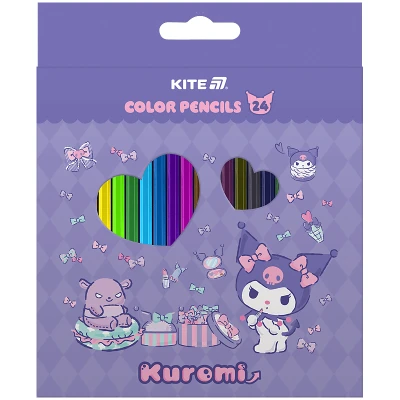 Олівці кольорові, 24 шт. Kuromi HK25-055 Kite