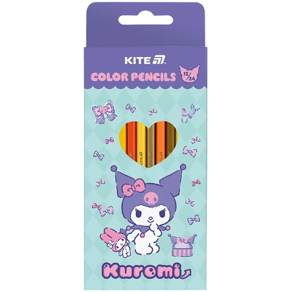 Олівці кольорові двосторонні, 12 шт. Kuromi HK25-054-2 Kite