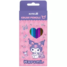 Олівці кольорові тригранні, 12 шт. Kuromi HK25-053 Kite