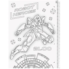 Коледж-блок А4 Premium, 80 арк., лінія, Robot Heroes, 10-679 27 421 Brunnen