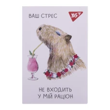 Блокнот А7 48арк., кліт., клей, "Capybara" 152106 YES