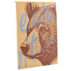 Блокнот В5, 80арк., кліт., клей, білила "Animals" крафт, 151927 YES