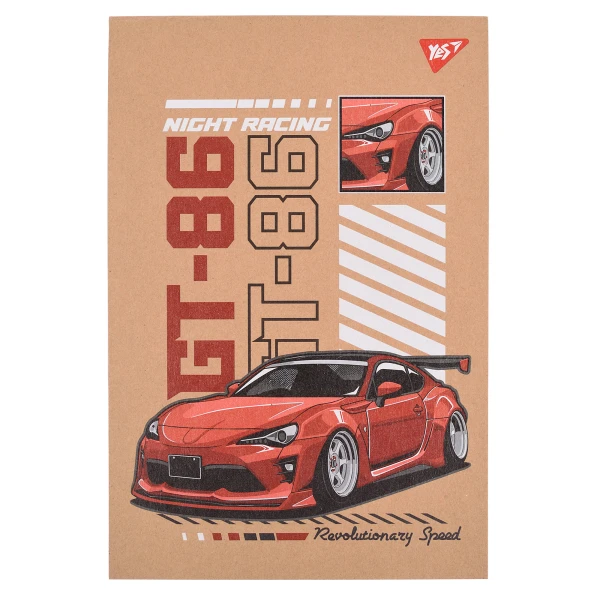 Блокнот В5, 80арк., кліт., клей, білила "Speed" крафт, 151990 YES