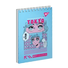 Зошит для записів А6, 80арк. кліт., од.спіраль, "Anime. Tokyo" 151964 YES