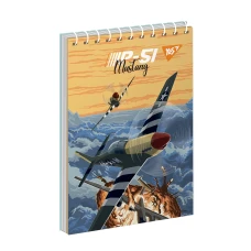 Зошит для записів А6, 80арк. кліт., од.спіраль, "Planes" 151956 YES