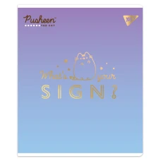 Зошит А5/12 арк кліт YES "Goldstar Pusheen" Софт тач, фольга золото, 767493
