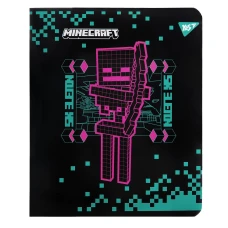 Зошит А5/12 арк кліт YES "Minecraft. Black", 767495