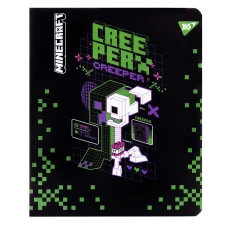 Зошит А5/12 арк кліт YES "Minecraft. Black", 767495