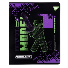 Зошит А5/12 арк кліт YES "Minecraft. Black", 767495