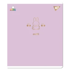 Зошит А5/12 арк коса YES "Gold Miffy" Софт тач, фольга золото, 767499