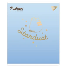 Зошит А5/12 арк коса YES "Goldstar Pusheen" Софт тач, фольга золото, 767500