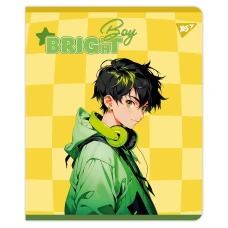 Зошит А5/12 арк лінія YES "Bright teenagers" Гібридний виб лак, 767505