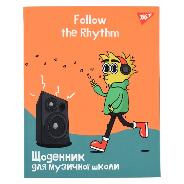 Щоденник для музичної школи YES iнтегр., Follow the rhythm софт-тач+Уф-виб., 911589