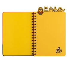 Блокнот А5, 80арк., лінія, cпіраль з фігурн. роздільниками "Minions", 151778 YES