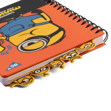 Блокнот А5, 80арк., лінія, cпіраль з фігурн. роздільниками "Minions", 151778 YES