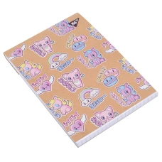 Блокнот А6, 80арк., кліт., клей, білила "Anime" крафт, 152007 YES