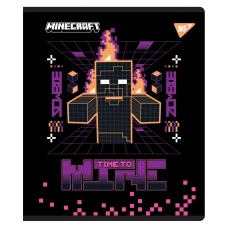 Зошит А5/12 арк лінія YES "Minecraft. Black", 767510