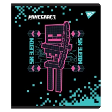 Зошит А5/12 арк лінія YES "Minecraft. Black", 767510