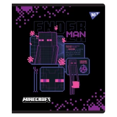 Зошит А5/12 арк лінія YES "Minecraft. Black", 767510