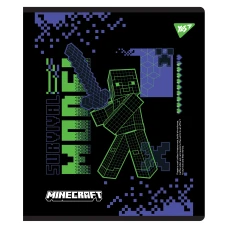 Зошит А5/12 арк лінія YES "Minecraft. Black", 767510
