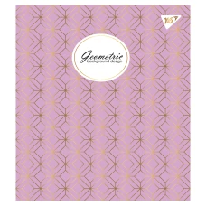 Зошит А5/18 арк кліт YES "Geometric" мат. ВДЛ+ УФ-спл+Pantone Gold, 766819