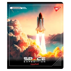 Зошит А5/18 арк кліт YES "Space expedition" Гібридний виб лак, 767523