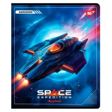 Зошит А5/18 арк кліт YES "Space expedition" Гібридний виб лак, 767523