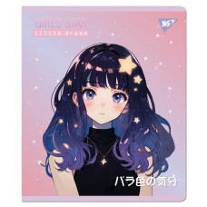 Зошит А5/18 арк лінія YES "Anime star" Софт тач, УФ виб, 767525