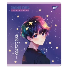 Зошит А5/18 арк лінія YES "Anime star" Софт тач, УФ виб, 767525