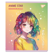 Зошит А5/18 арк лінія YES "Anime star" Софт тач, УФ виб, 767525